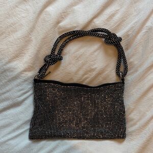 Elegant Black Beaded Women's Bag